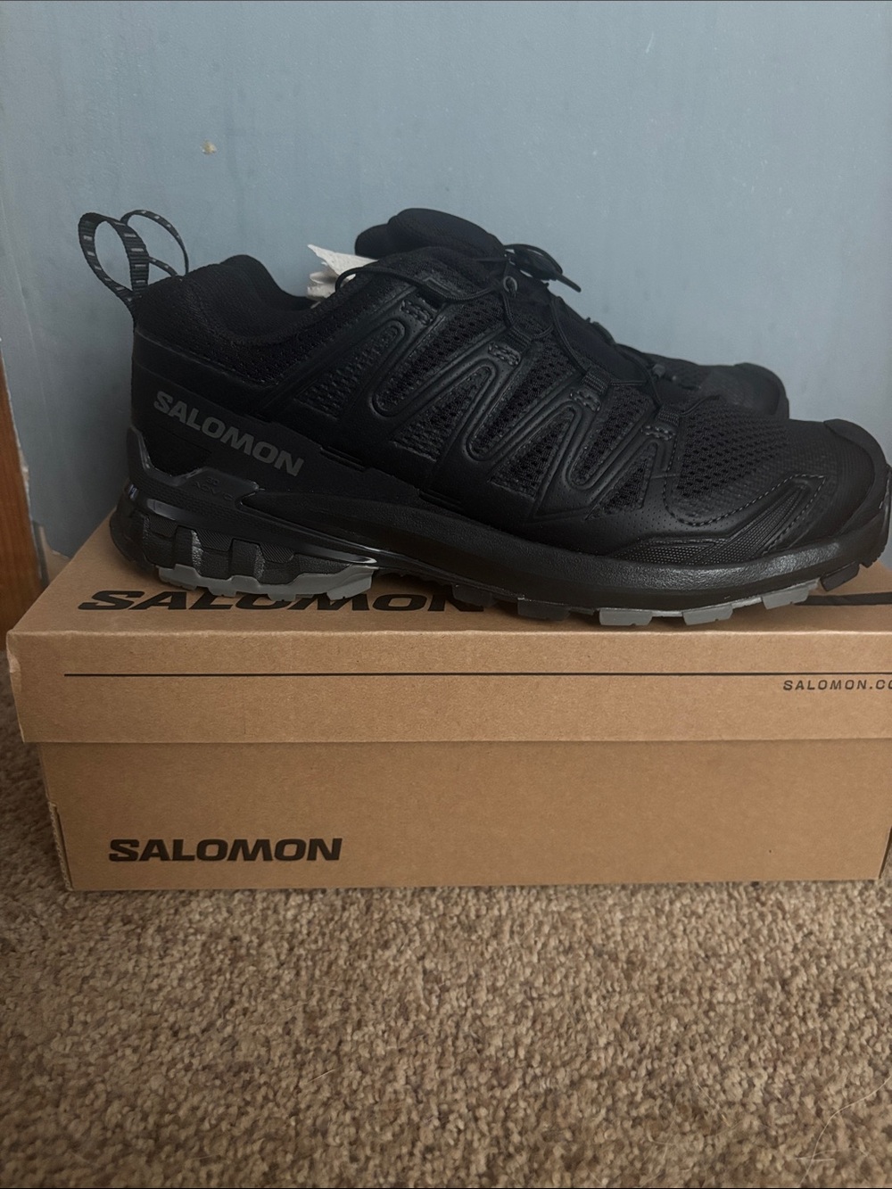 Salomon Men's XA pro 3D V9 wide size 8 black new with box